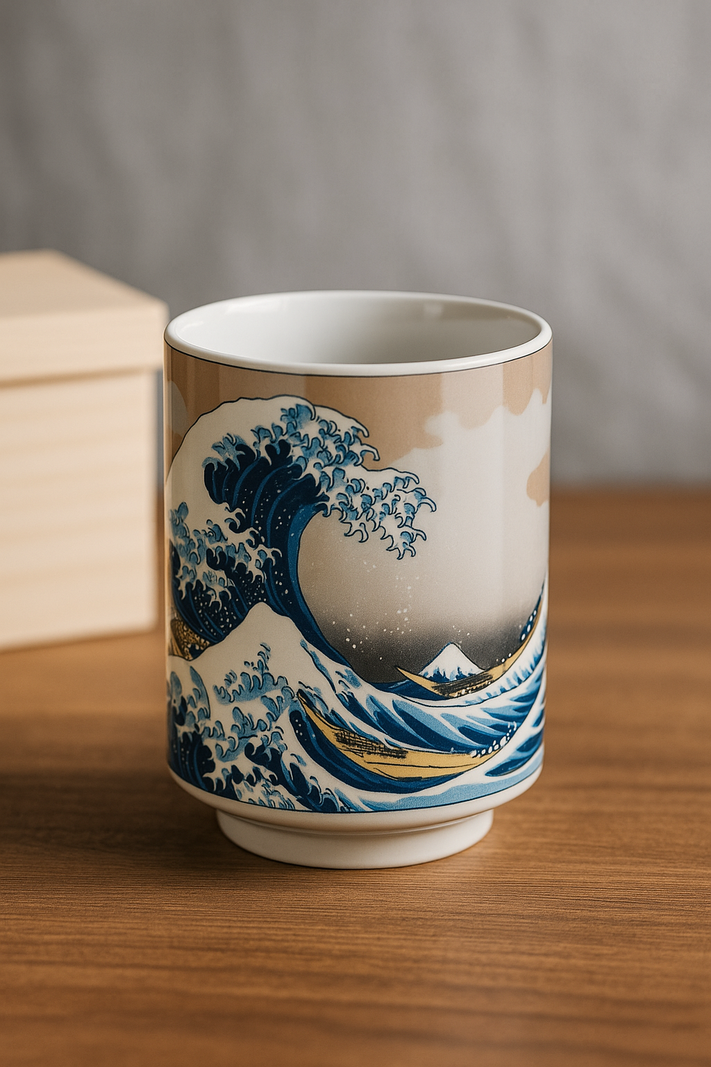 Great Wave off Kanagawa Hokusai print teacup